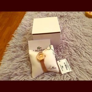 Lacoste rose gold bracelet watch